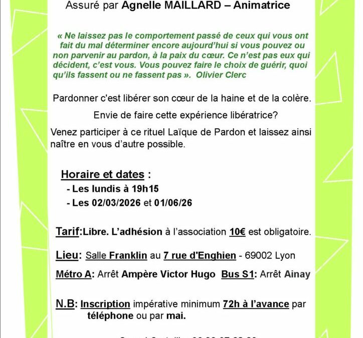 Cercle de pardon à Lyon 2e