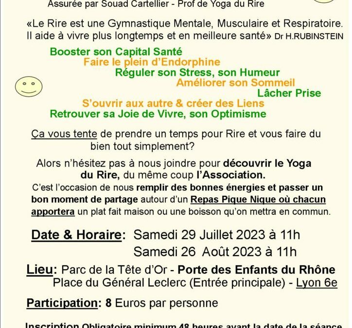Yoga du Rire au Parc Tête d’Or – Lyon